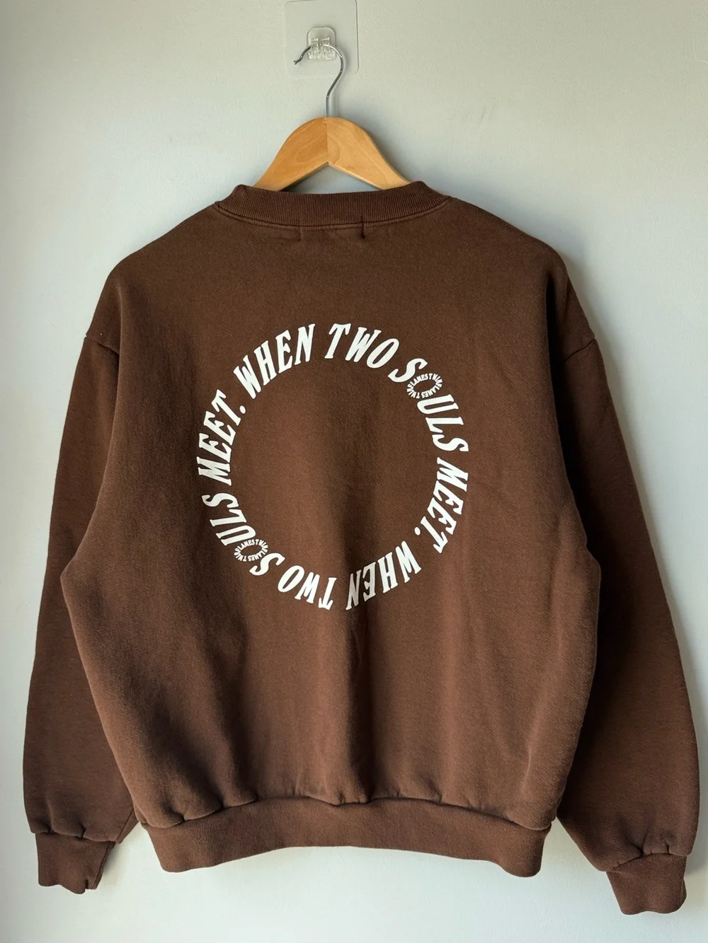 Twin Flames Brown Crewneck Sweatshirt